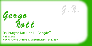 gergo noll business card